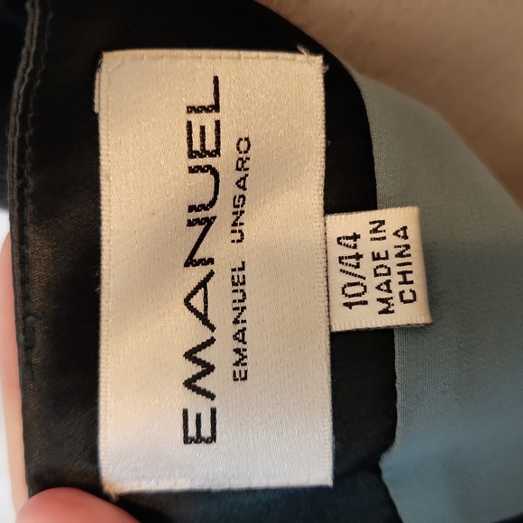 Emanuel Ungaro Velvet & Satin Ombre Green Dress - Picture 6 of 6